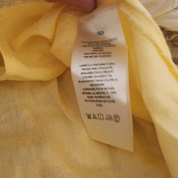 Free People Alejandra Floral Midi Dress Missing Strap Yellow Med - Picture 5 of 12